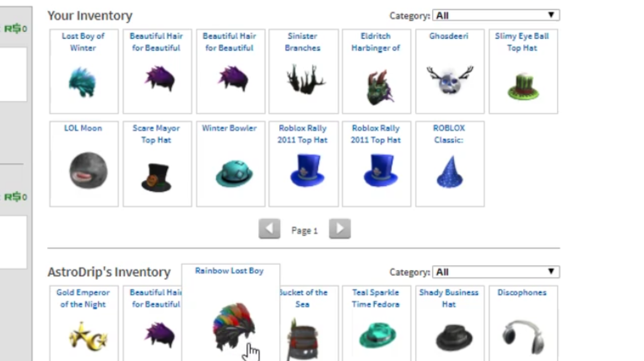 image to add items to trade items in roblox