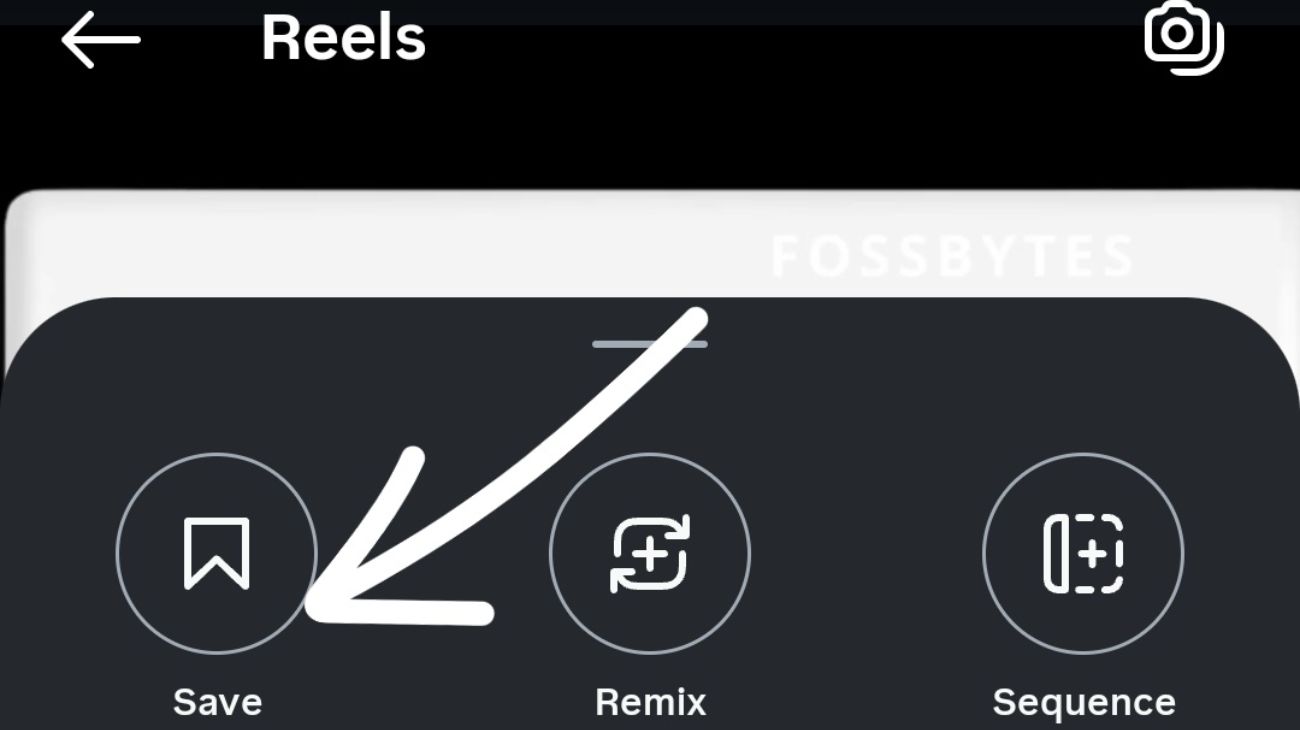 image to Select the Save to view Instagram Reel History