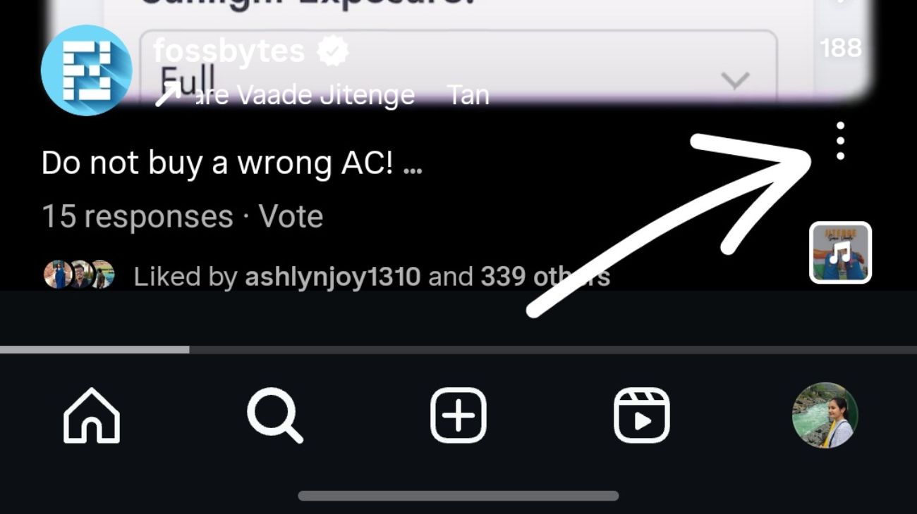 image to tap on the three dot icon