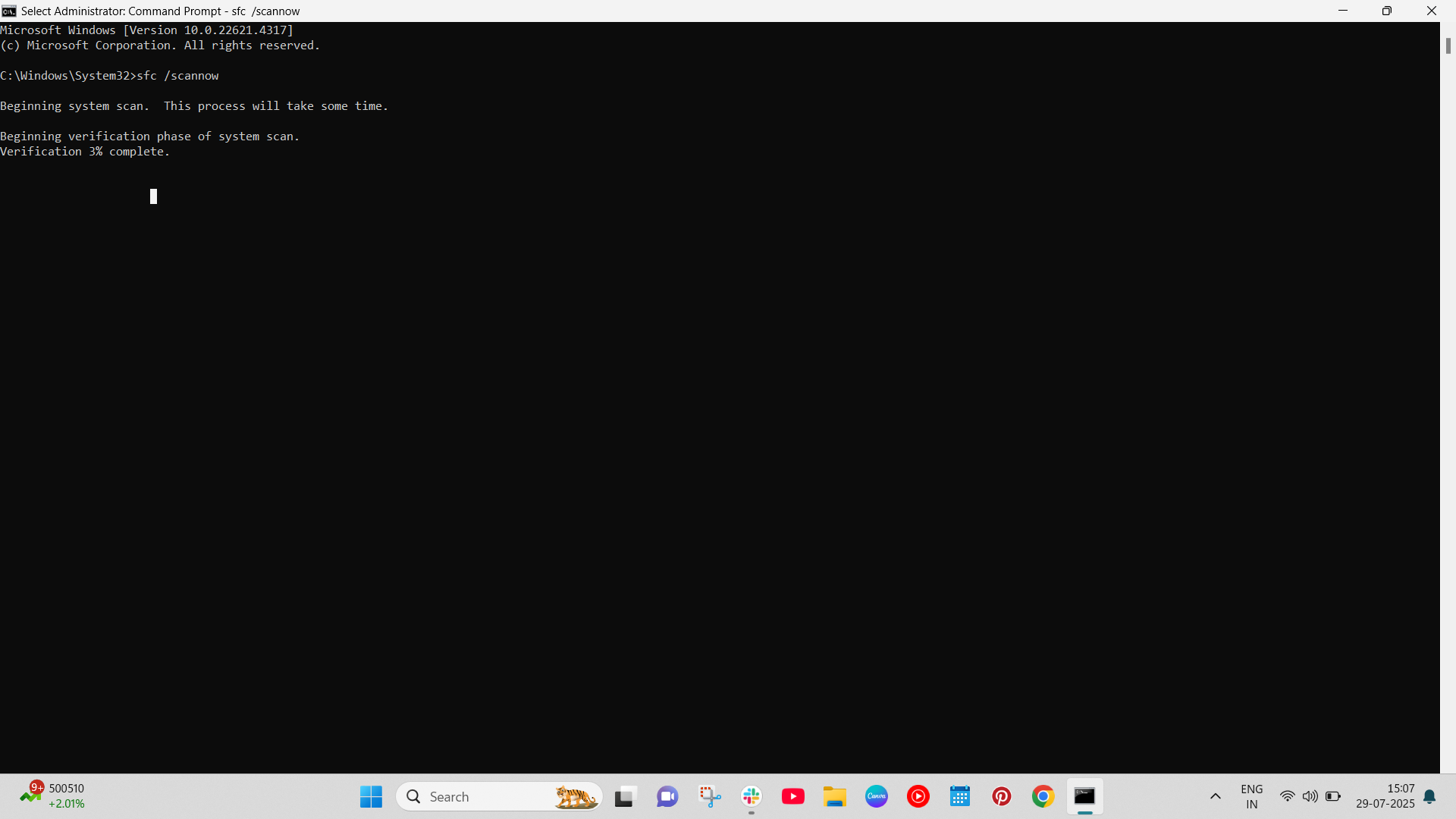 Image to repair broken system files