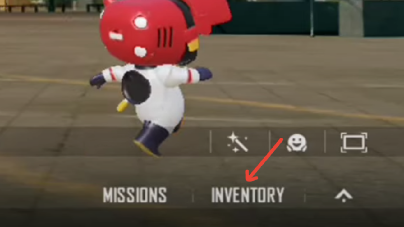 image to Tap on the Inventory icon to Change Your Name in BGMI 