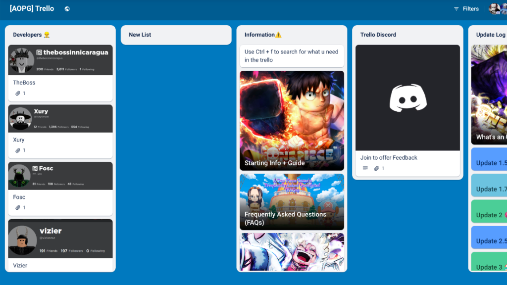 image for AOPG Trello board