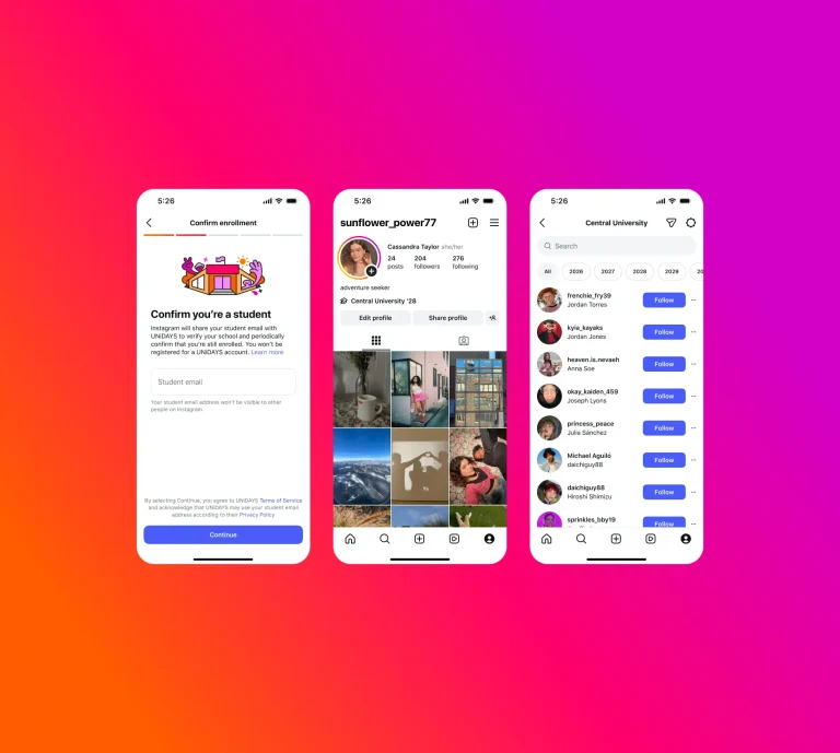 Image of Instagram's new feature to find college friends