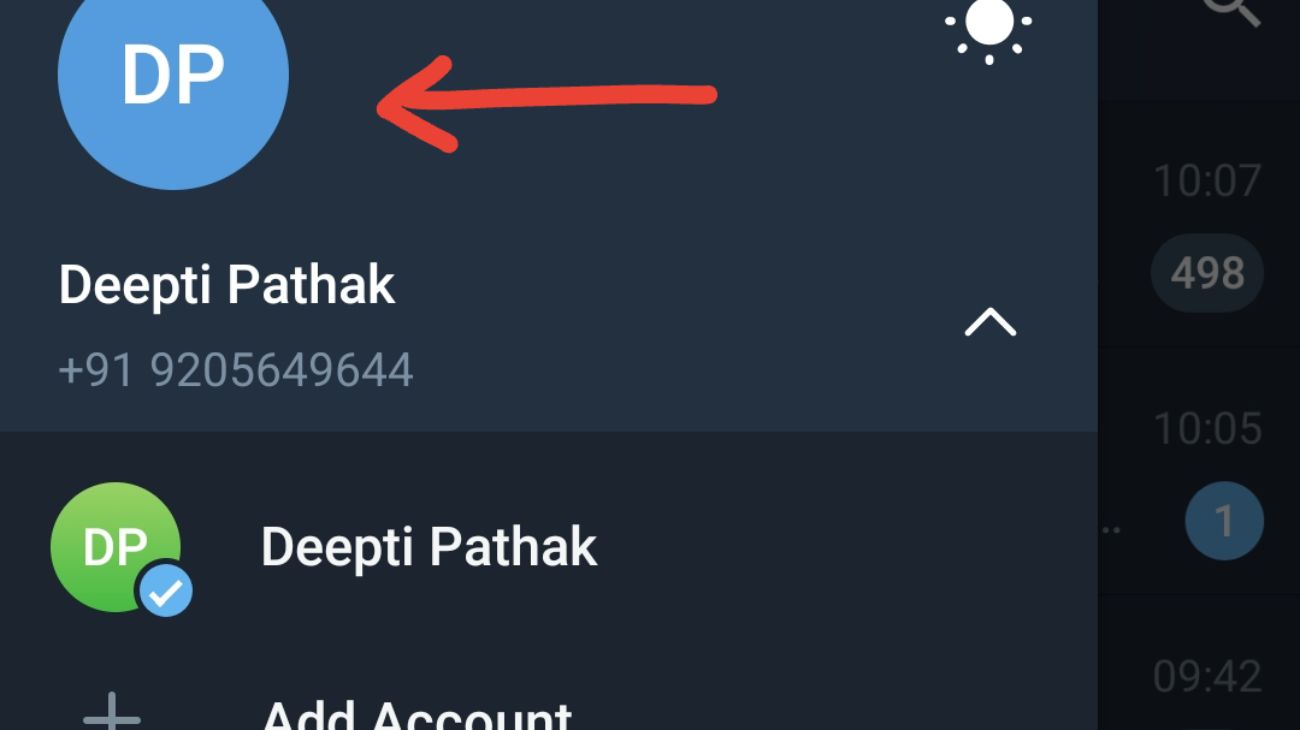 image for Tap on your profile picture (1)