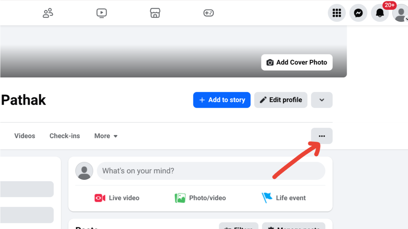 image to select the three-dot menu at the top