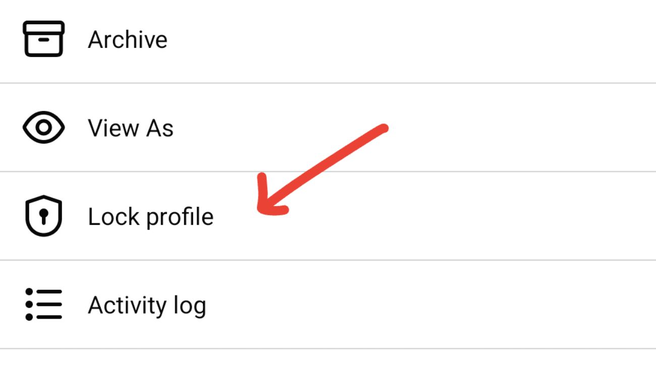 image to tap Lock Profile. (1)