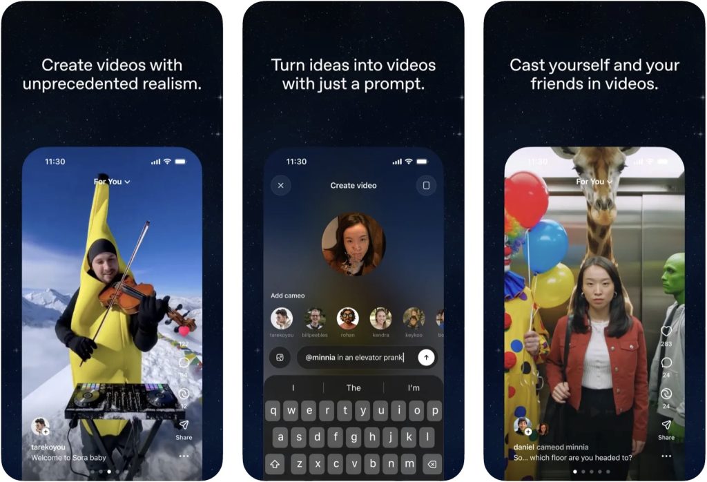 OpenAi Sora 2 Social Media app