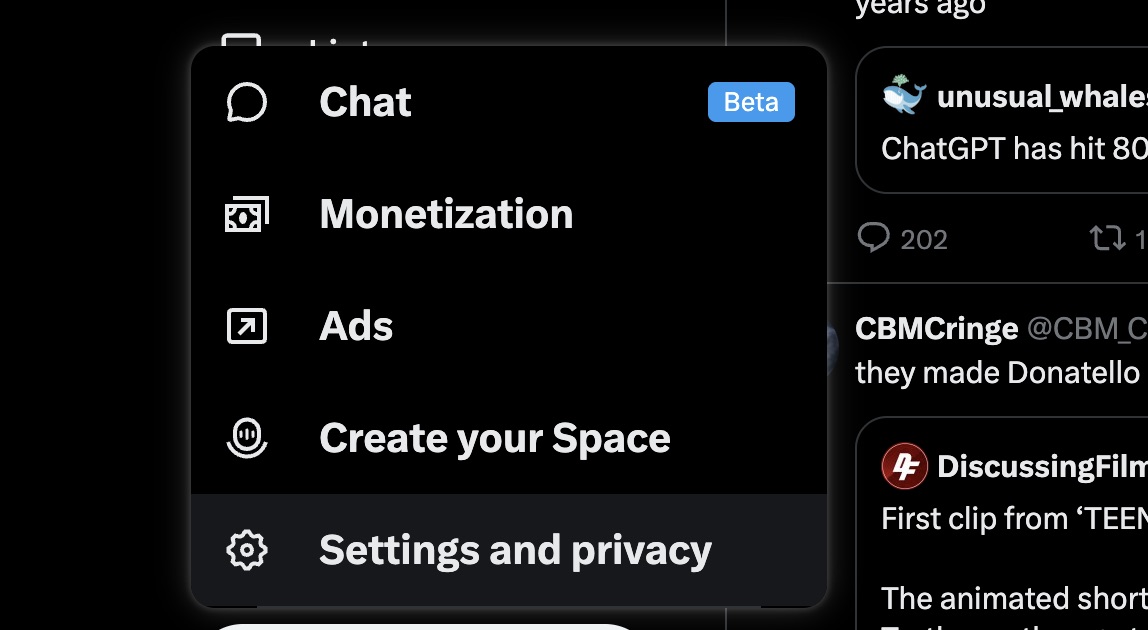 Image to Access settings on X and turn off sensitive content blurring
